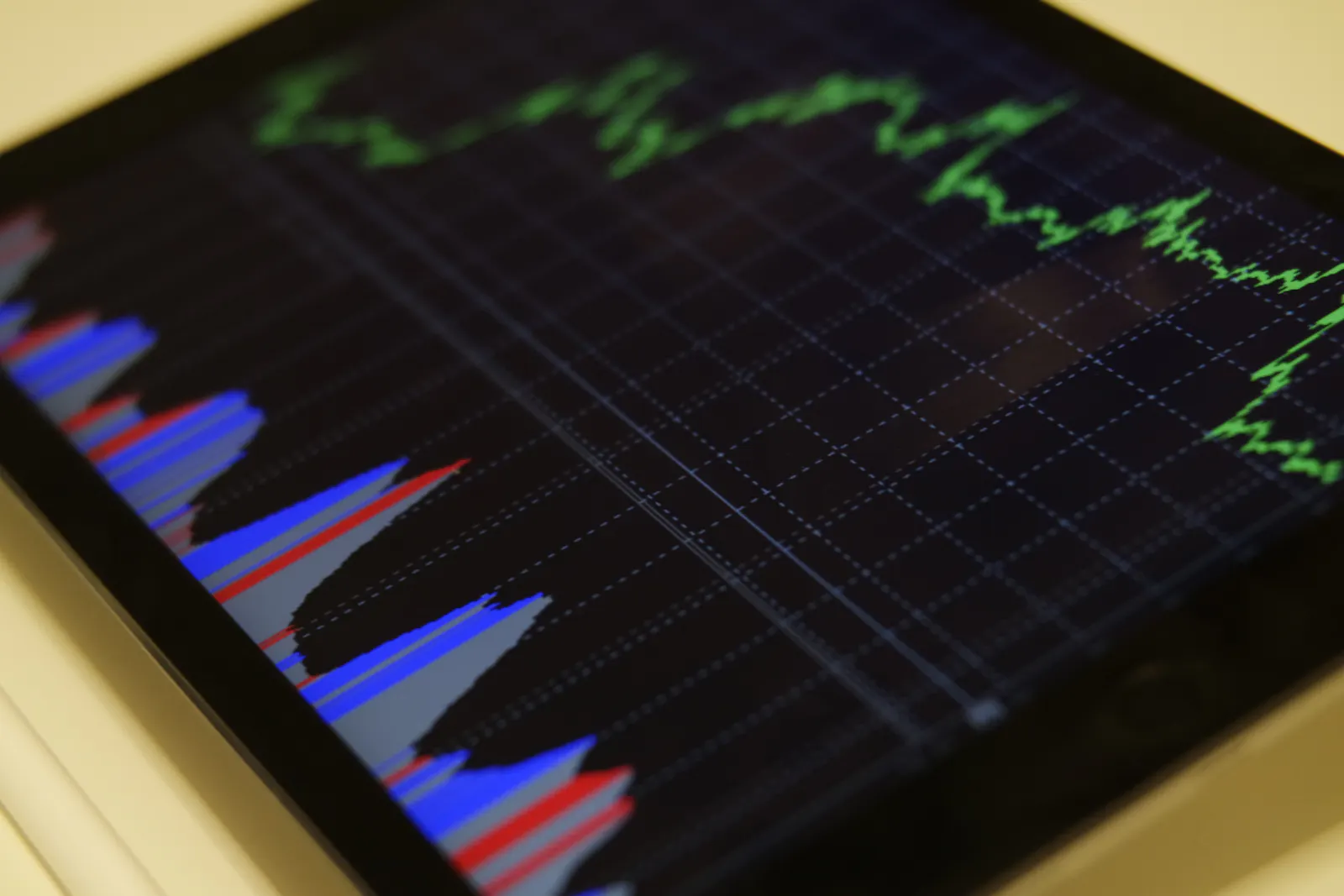 Operator monitoring multiple crypto charts with highlighted confluence zones.